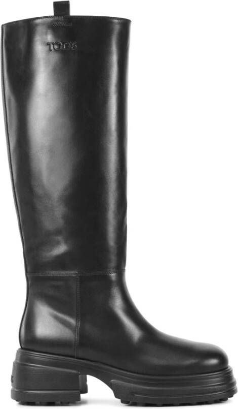 TOD&apos;S Hoge Laarzen Dames Xxw84k0hn40goc Maat: 40 Materiaal: Leer Kleur: Zwart