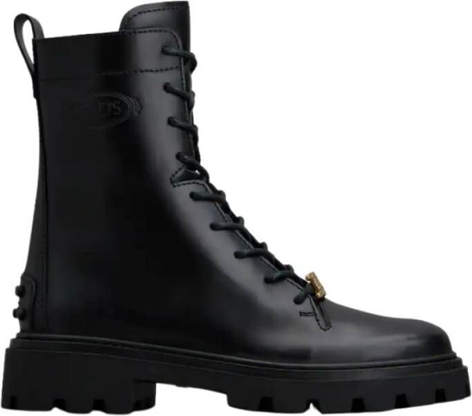 TOD'S Boots Gomma Pesante Boots Leather Black in zwart
