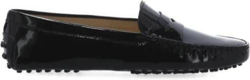 TOD'S Zwarte Leren Dames Mocins Black Dames