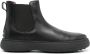Tod's Zwarte Leren Enkellaars met Elastische Zool - Thumbnail 1