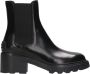 Tod's Zwarte Leren Enkellaarzen met Elastische Inzetstukken - Thumbnail 1