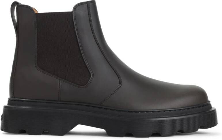 Tod's Zwarte Leren Enkellaarzen Stijlvol