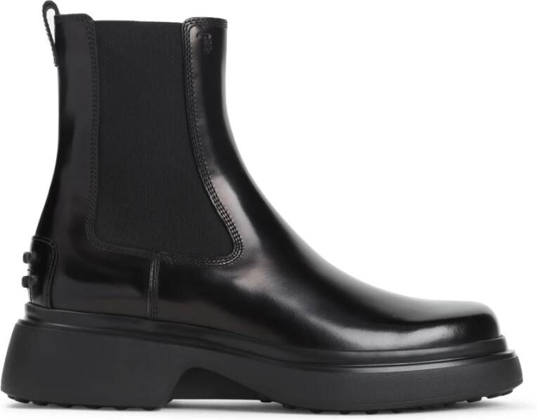 Tod's Zwarte leren enkellaarzen voor vrouwen