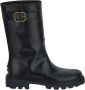 Tod's Zwarte Leren Gesp Hoge Laarzen - Thumbnail 1