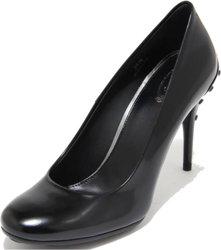 Tod's Zwarte Leren Hoge Hakken