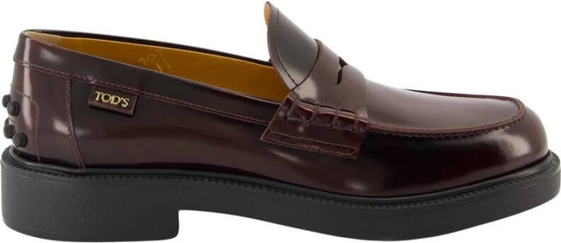 Tod's Zwarte leren instap mocassins