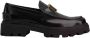Tod's Zwarte leren loafers met logo - Thumbnail 1