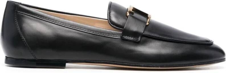 TOD'S Zwarte Leren Loafers voor Dames Black Dames