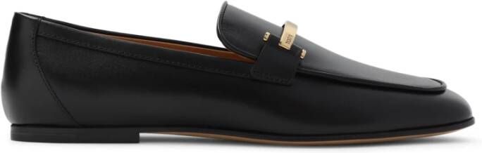 Tod's Zwarte Leren Loafers voor Vrouwen