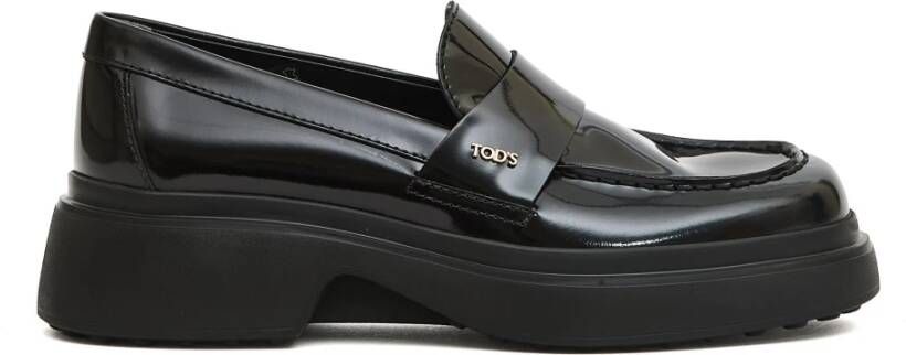 Tod's Zwarte Leren Mocassins Stijlvolle Schoenen