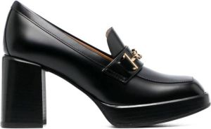 TOD'S Zwarte Leren Pumps met 90mm Hak Zwart Dames