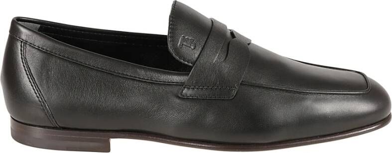 Tod's Zwarte platte mocassins