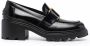 TOD'S Zwarte platte schoenen Logo Plaque Black Dames - Thumbnail 1