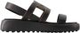 TOD'S Zwarte Rubberen Sandalen met Ketting Black Dames - Thumbnail 1