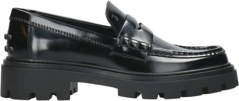 TOD'S Zwarte Sandalen met Preppy Stijl Black Dames