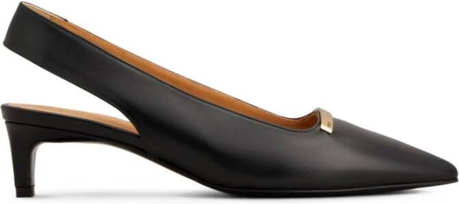 Tod's Zwarte Slingback Hakken Puntige Neus