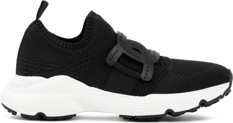 Tod's Zwarte Sneakers met Leren Ketting