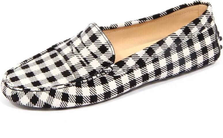 Tod's Zwarte Suède Check Loafer