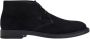 TOD'S Zwarte Suède Enkellaarzen met Geëmbosseerd Monogram Black Heren - Thumbnail 1