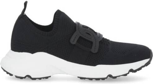 TOD'S Zwarte Tech Fabric Damessneakers Zwart Dames
