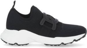 TOD'S Zwarte Tech Fabric Damessneakers Zwart Dames