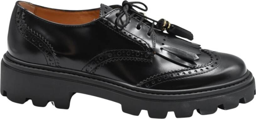 TOD'S Zwarte Veterschoenen voor Vrouwen Black Dames