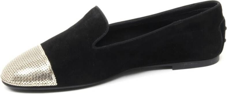 Tod's Zwart Goud Paillet Ballerina Schoenen