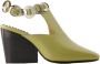 Toga Pulla Khaki Leren Sandalen met Drievoudige Bandjes Beige Dames - Thumbnail 1