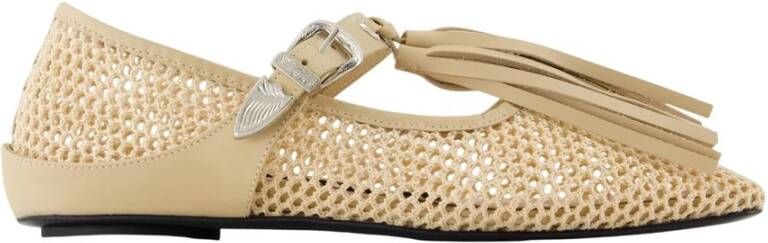 Toga Pulla Mesh Ballerina's in Beige Stof
