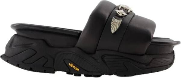 Toga Pulla Sandalen Aj1315 Sandals Leather Black in zwart