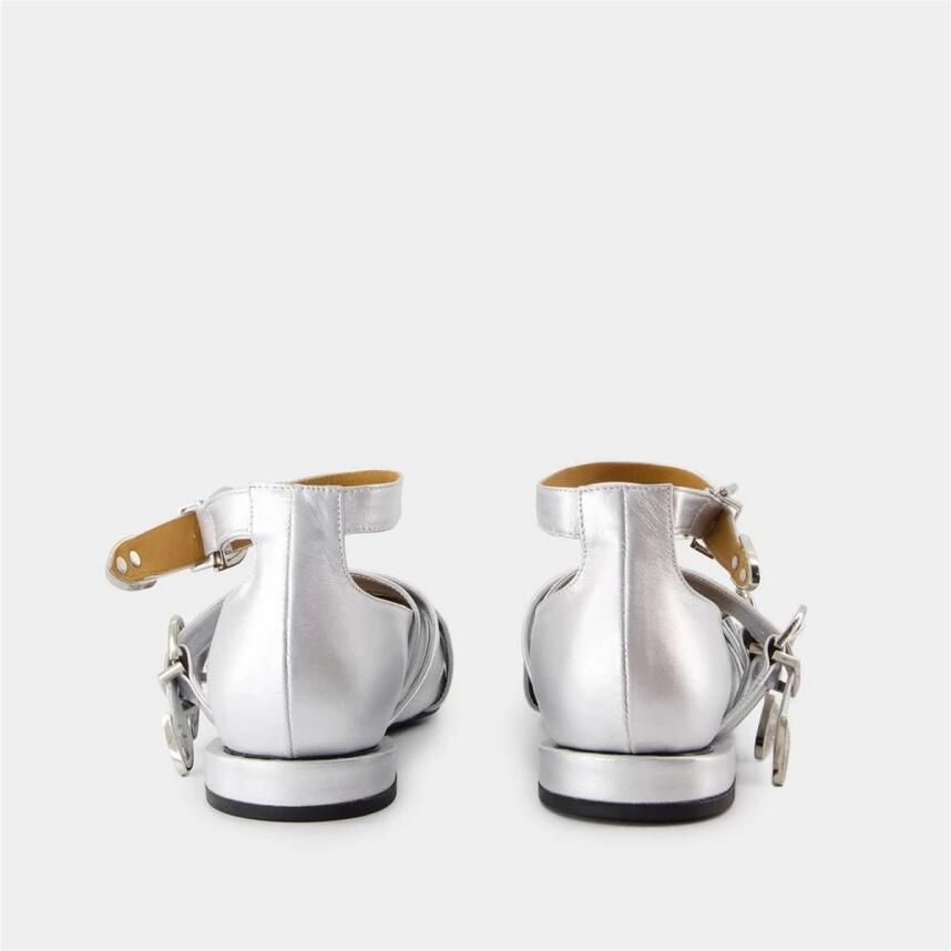 Toga Pulla Pointed Toe Buckle Ankle Flats - Foto 3