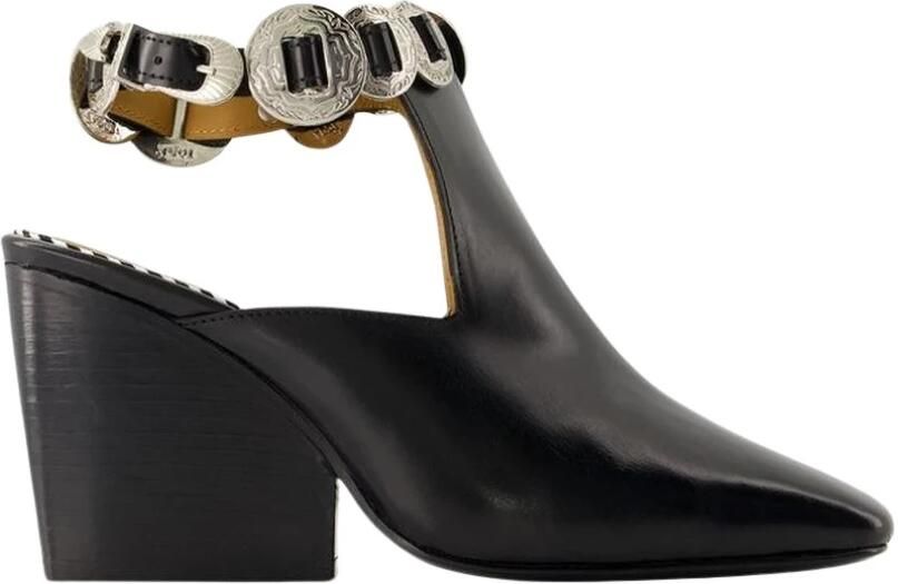 Toga Pulla Western Buckle Mule Heels