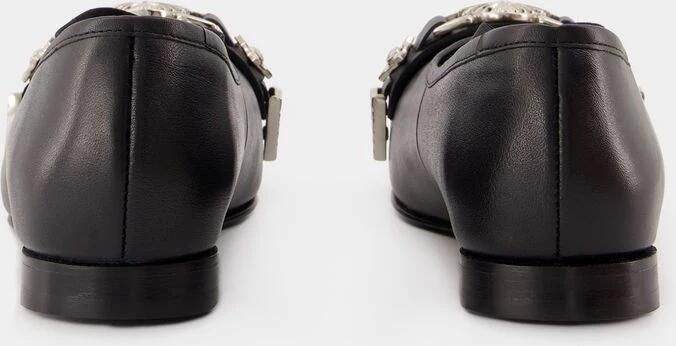 Toga Pulla Zwarte Leren Ballerina Slip-On Schoenen - Foto 2