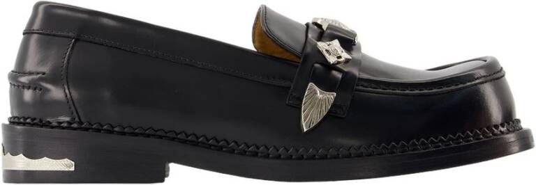 Toga Pulla Loafers Aj1348 Loafers Leather Black in zwart