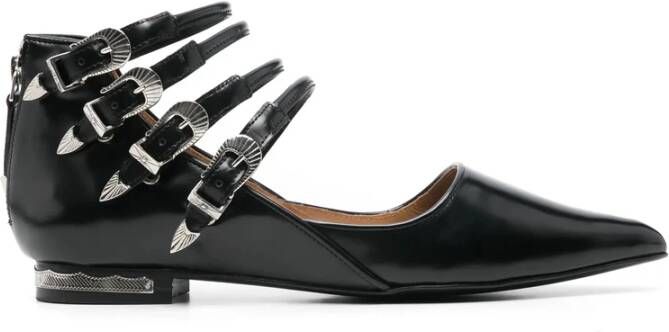 Toga Pulla Zwarte Leren Rits Schoenen