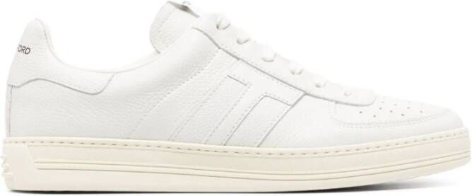 Tom Ford Crème Leren Sneakers Beige Heren