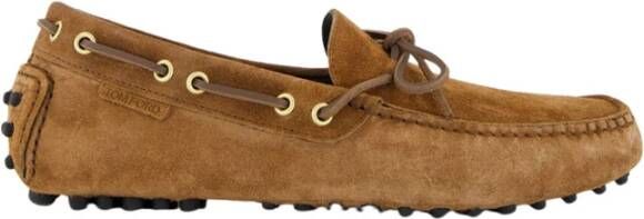 Tom Ford Donker Whiskey Suède Driver Mocassins