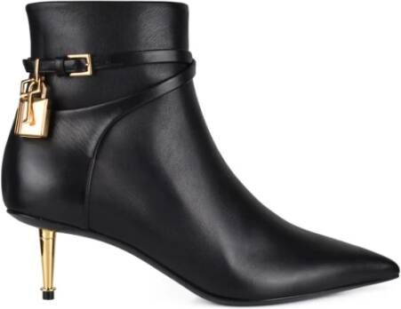 Tom Ford Elegante zwarte leren laarzen met hak Zwart Dames