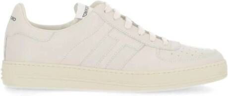 Tom Ford Geperforeerde leren logo sneakers