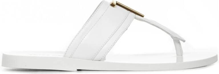 Tom Ford Glamoureuze Platte Sandalen White Dames