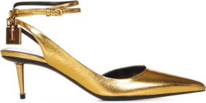 Tom Ford Gouden Metalen Hak Pumps Geel Dames
