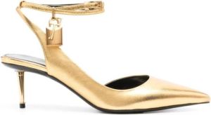 Tom Ford Gouden Slingback Kitten Heel Pumps Geel Dames