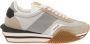 Tom Ford Witte Sneakers Ronde Neus Geborduurd Logo Multicolor Heren - Thumbnail 1
