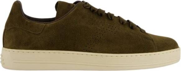 Tom Ford Groene Suede Warwick Sneakers