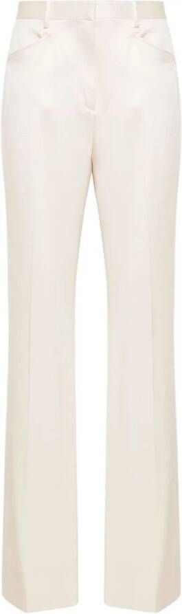 Tom Ford Ivoor Witte Tailored Bootcut Broek