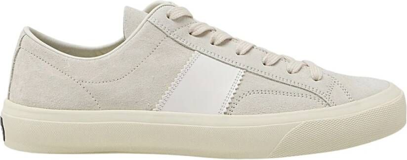 Tom Ford Ivoren suede cambridge sneakers Wit Heren