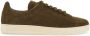 Tom Ford Militaire Sneakers Groen Suède Stijlvol Geperforeerd Green Heren - Thumbnail 2