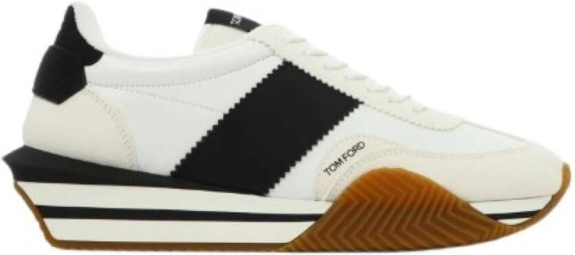 Tom Ford Witte Zwarte Sneakers Laag-top Stijl White