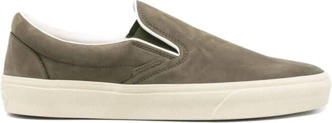 Tom Ford Olijfgroene Slip-On Sneakers