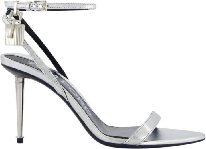 Tom Ford Padlock Pointy Naked 85mm Leren Sandalen